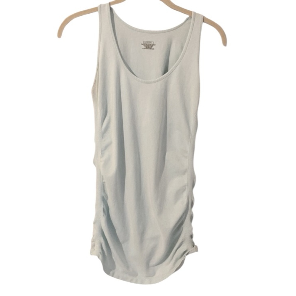 Athleta Mint Color Tank W/ Roused Sides. Sz. L